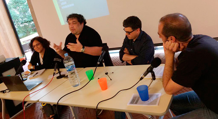 Susana Albarrán (Nosotras en el Mundo), Rafael Cuesta (Más Voces), Javier Casal (Radio Madrid) y Nacho Canino (Barrio Canino)